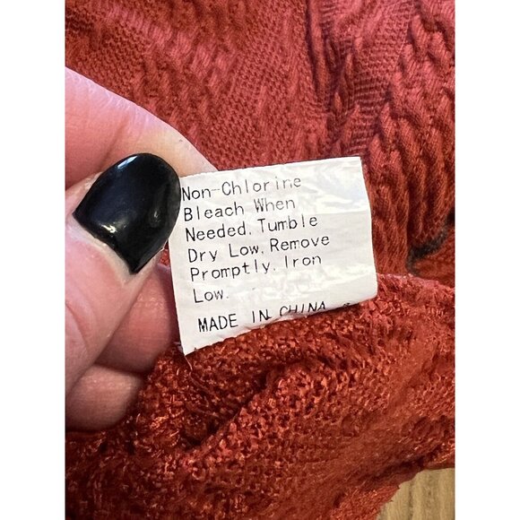 Pretty Chicago Burnt Orange Sweater Size Small Boho Career Preppy Modern‎ - Picture 10 of 10